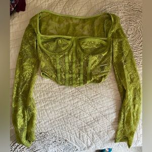 Long sleeve lace shirt